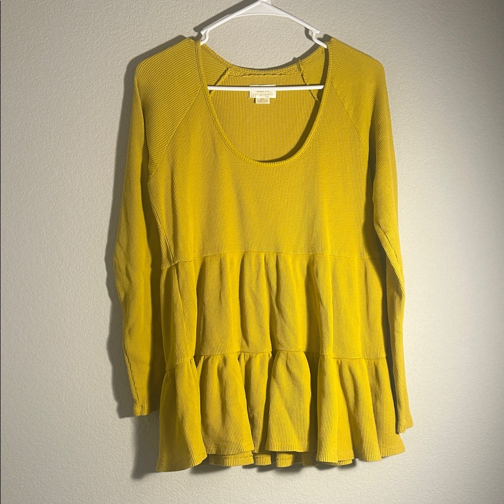 Maeve by Anthropologie Samina Thermal Babydoll Top